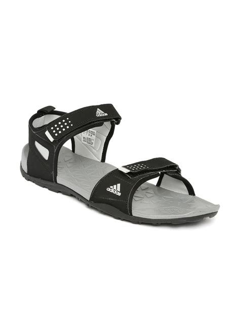 schwarzer adidas schuh|Adidas men's black sandals.